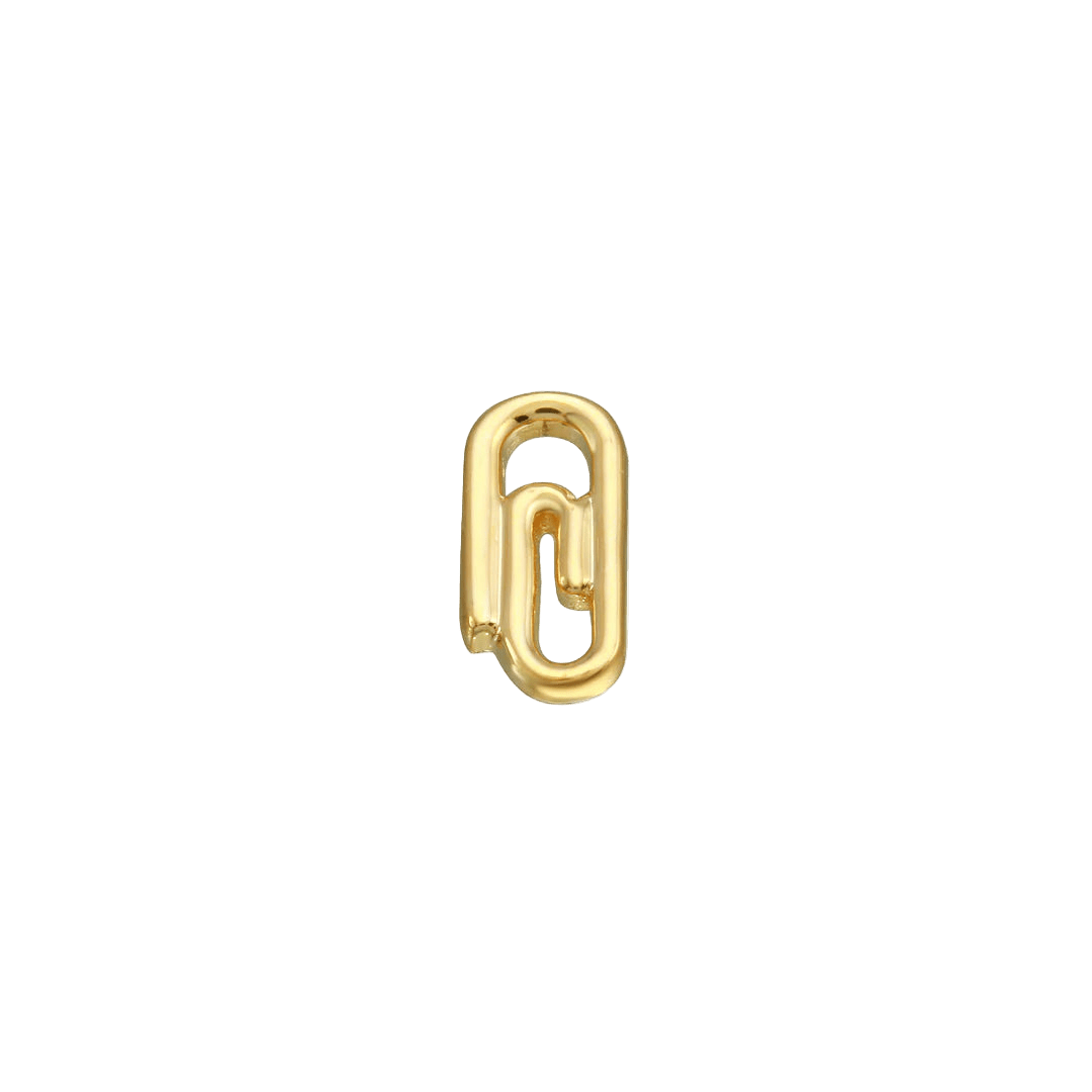 PaperClip – 14K Gold Threadless End - piercing - zone.com