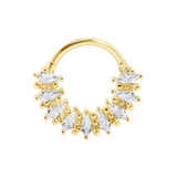 Paradise Clicker with 9 Kite Gems – 14K & 18K Gold - piercing - zone.com