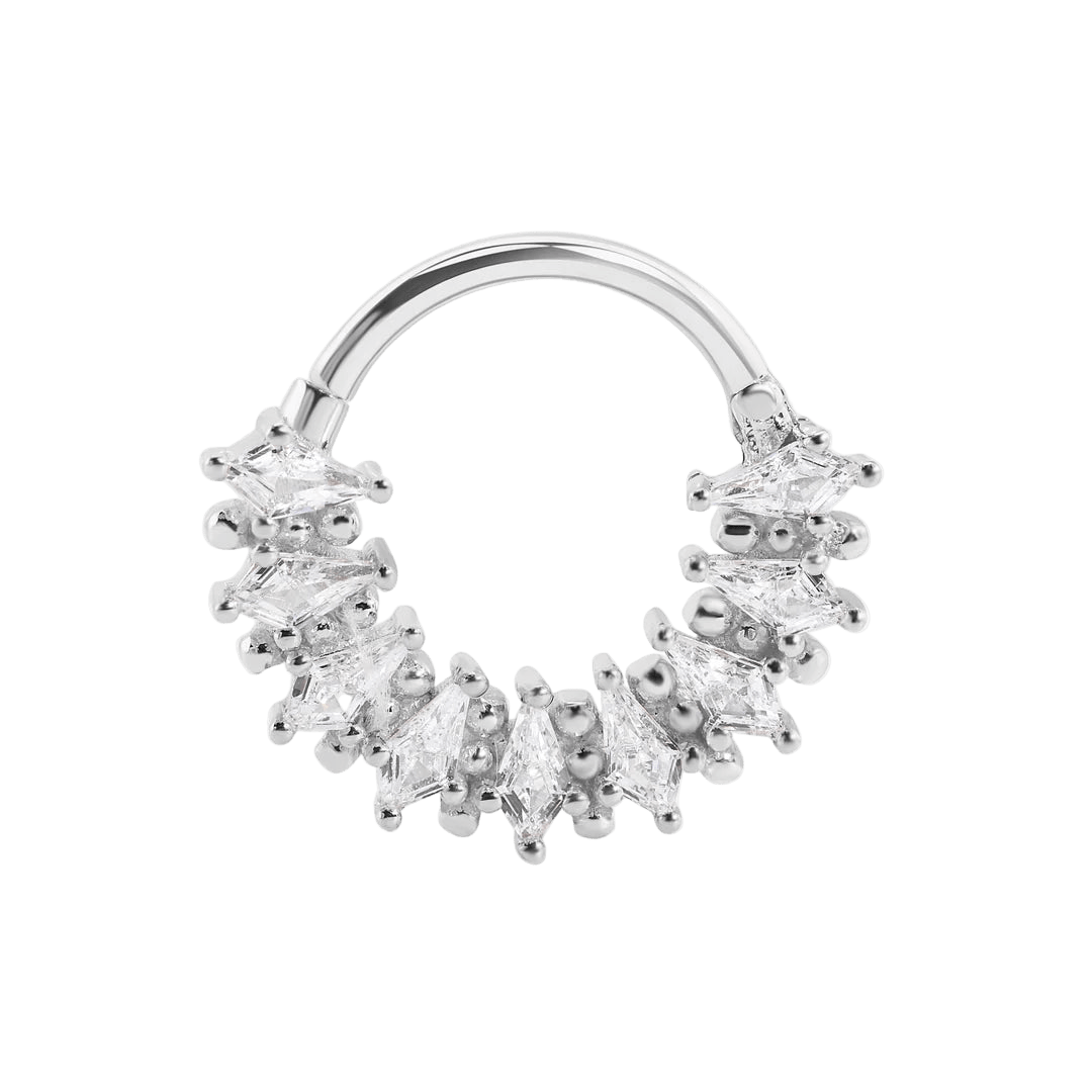 Paradise Clicker with 9 Kite Gems – 14K & 18K Gold - piercing - zone.com
