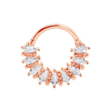 Paradise Clicker with 9 Kite Gems – 14K & 18K Gold - piercing - zone.com
