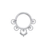 Pashtana Seamless Ring – 14K Gold Five - Gem Design - piercing - zone.com