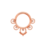 Pashtana Seamless Ring – 14K Gold Five - Gem Design - piercing - zone.com