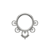 Pashtana Seamless Ring – 14K Gold Five-Gem Design - piercing-zone.com