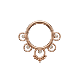 Pashtana Seamless Ring – 14K Gold Five-Gem Design - piercing-zone.com