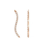 Path With Gems – 14K/18K Gold Linear Multi-Stone Threadless End - piercing-zone.com