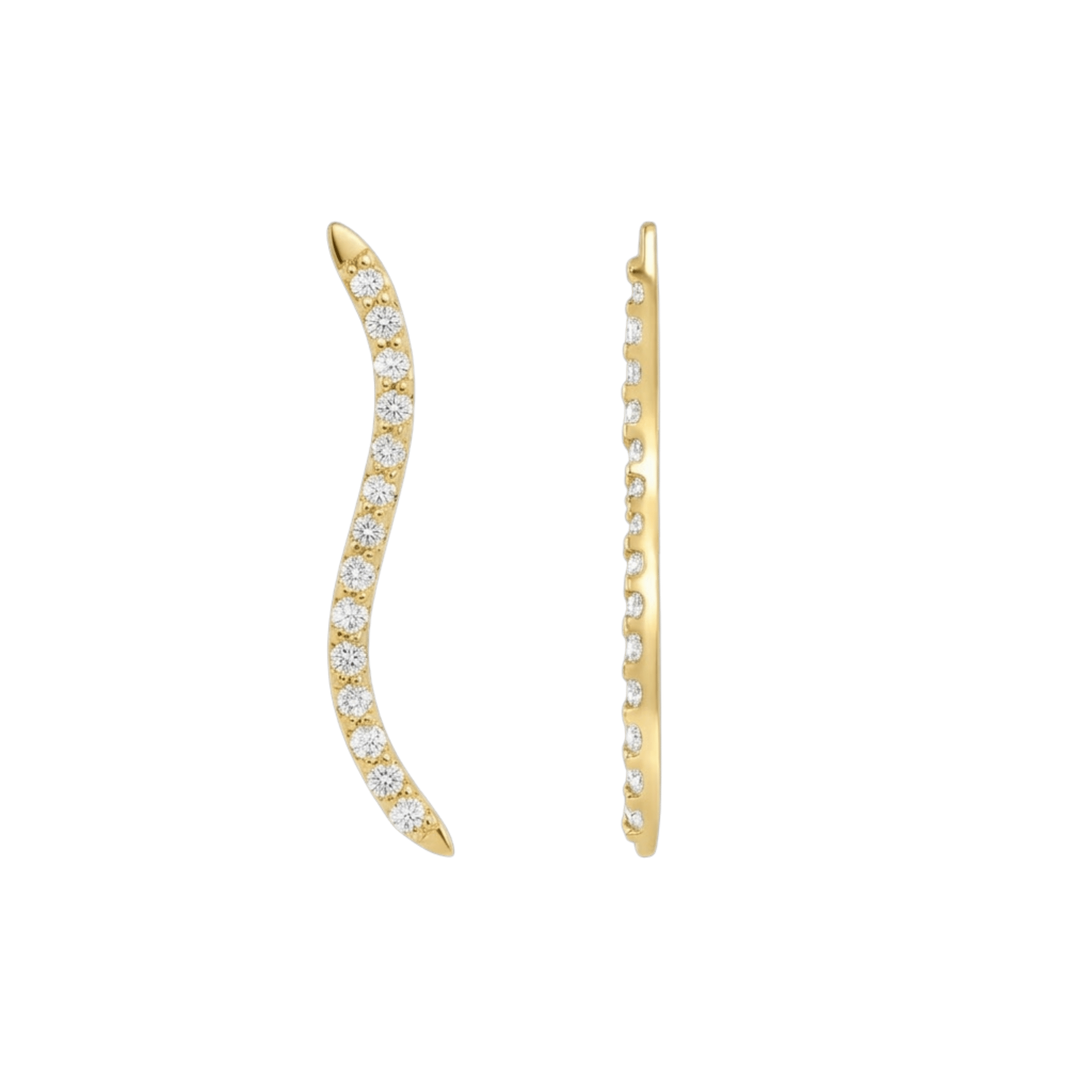 Path With Gems – 14K/18K Gold Linear Multi-Stone Threadless End - piercing-zone.com