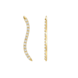 Path With Gems – 14K/18K Gold Linear Multi-Stone Threadless End - piercing-zone.com