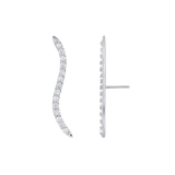 Path With Gems – 14K/18K Gold Linear Multi - Stone Threadless End - piercing - zone.com