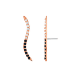 Path With Gems Half and Half – 14K/18K Gold Threadless End - piercing - zone.com