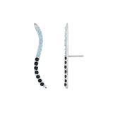 Path With Gems Half and Half – 14K/18K Gold Threadless End - piercing - zone.com