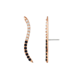 Path With Gems Half and Half – 14K Gold Threadless/Threaded End