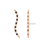 Path With Gems Zebra – 14K/18K Gold Threadless End - piercing - zone.com