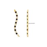 Path With Gems Zebra – 14K/18K Gold Threadless End - piercing - zone.com