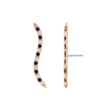 Path With Gems Zebra – 14K Gold Threadless/Threaded End