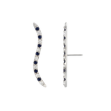 Path With Gems Zebra – 14K Gold Threadless/Threaded End