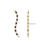 Path With Gems Zebra – 14K Gold Threadless/Threaded End