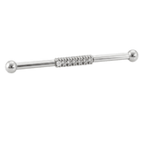 Pavé Line - 14K Gold Gem Straight Barbell - piercing - zone.com
