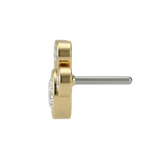 Paw – 14K Gold Threadless/Threaded End - piercing - zone.com