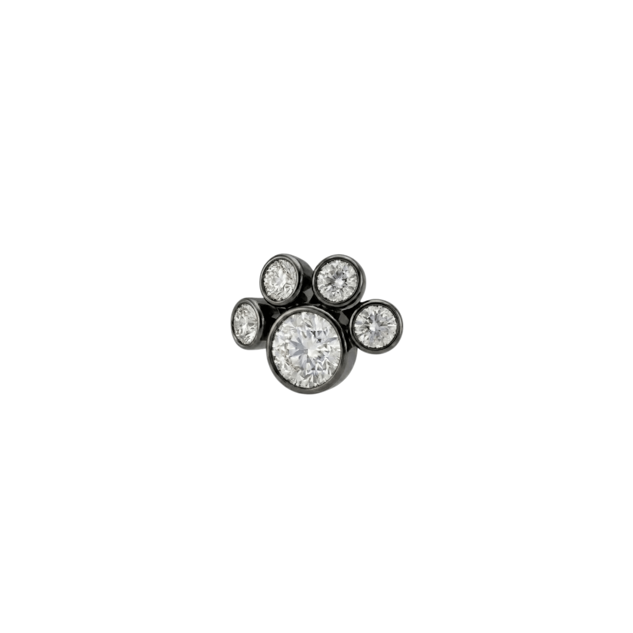 Paw – 14K Gold Threadless/Threaded End - piercing-zone.com