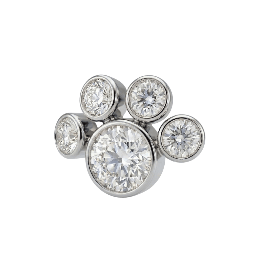 Paw – 14K Gold Threadless/Threaded End - piercing - zone.com