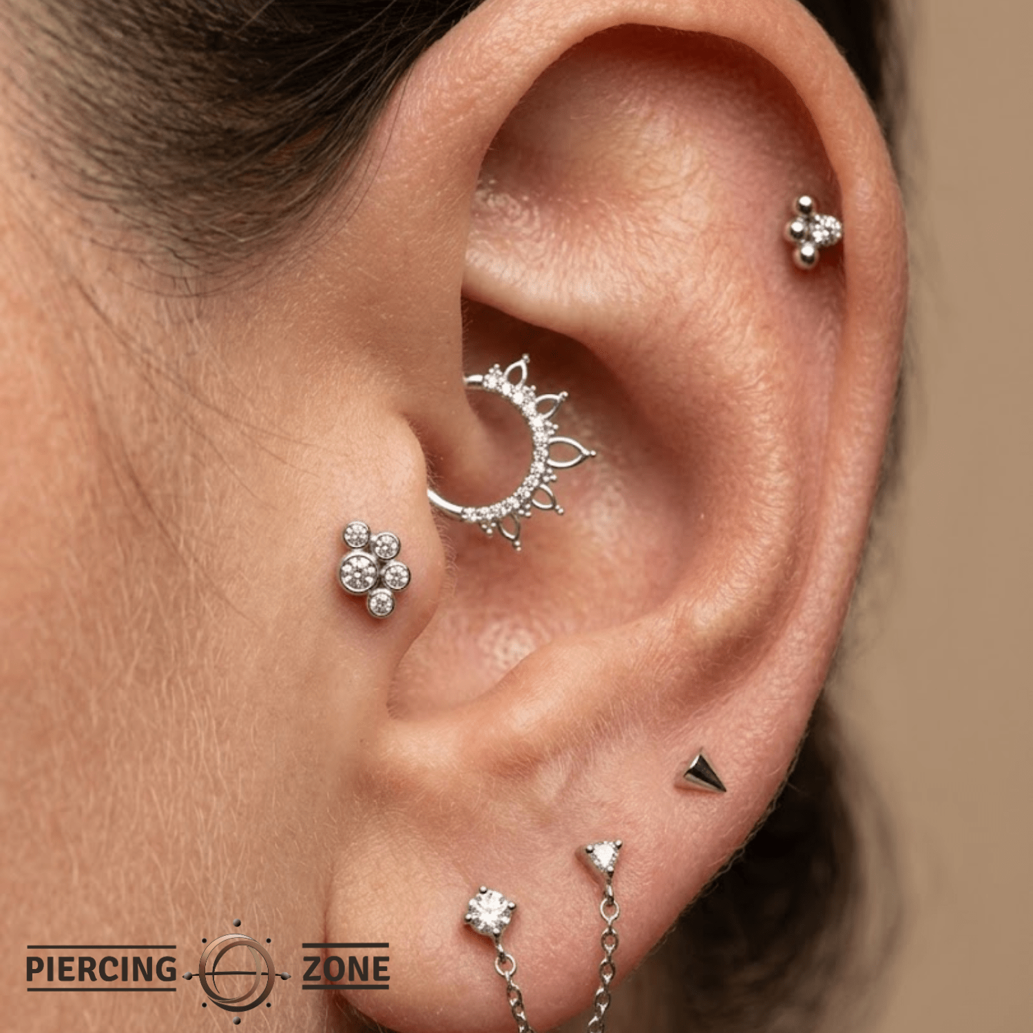 Paw – 14K Gold Threadless/Threaded End - piercing - zone.com