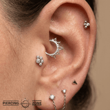 Paw – 14K Gold Threadless/Threaded End - piercing - zone.com