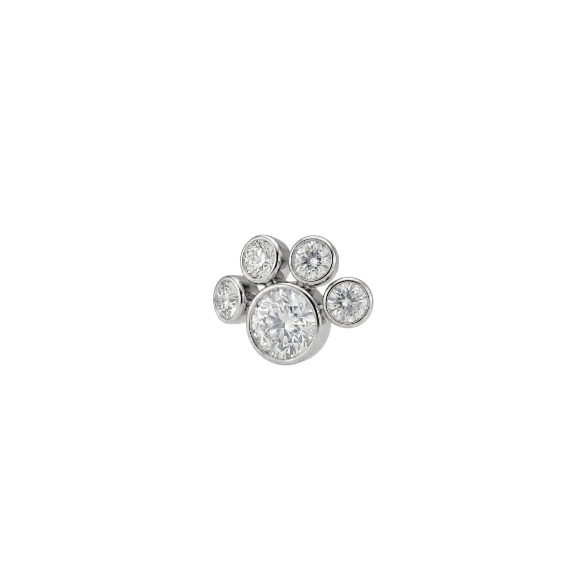 Paw – 14K Gold Threadless/Threaded End - piercing-zone.com