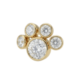 Paw – 14K Gold Threadless/Threaded End - piercing - zone.com