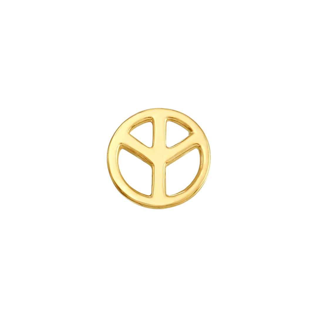 Peace – 14K Gold Threadless End - piercing - zone.com
