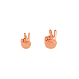 Peace Sign Emoji – 14K Gold Threadless End - piercing - zone.com