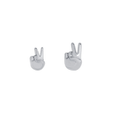 Peace Sign Emoji – 14K Gold Threadless End - piercing - zone.com