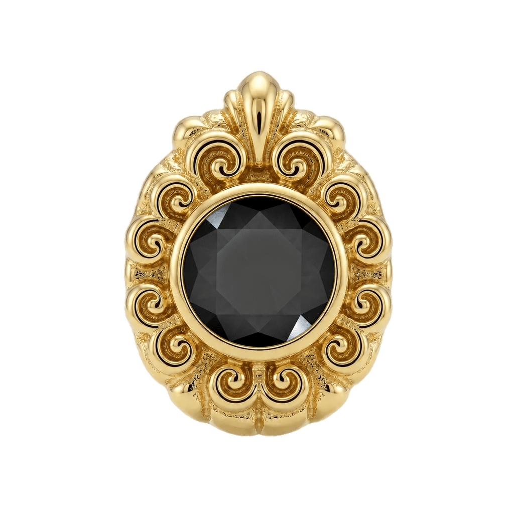 Pear Elegance - 14K Gold Threadless/Threaded - piercing-zone.com