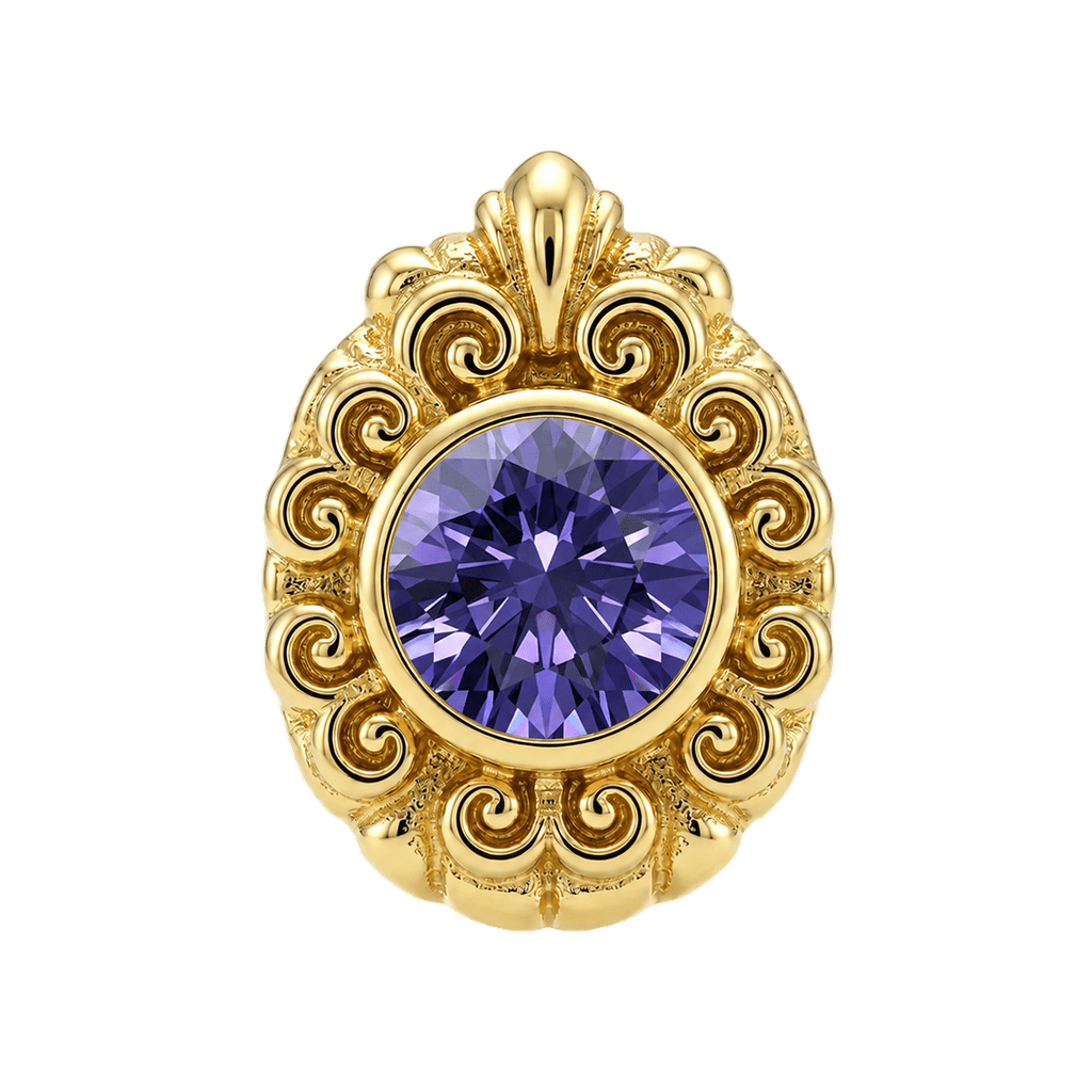 Pear Elegance - 14K Gold Threadless/Threaded - piercing-zone.com