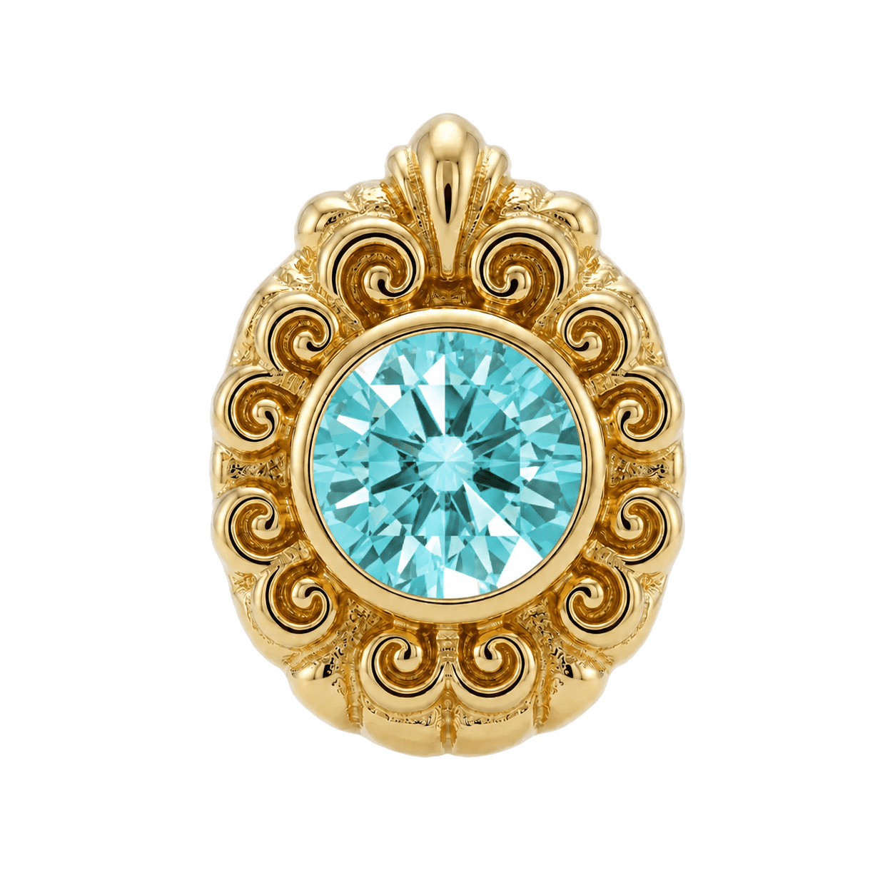 Pear Elegance - 14K Gold Threadless/Threaded - piercing-zone.com