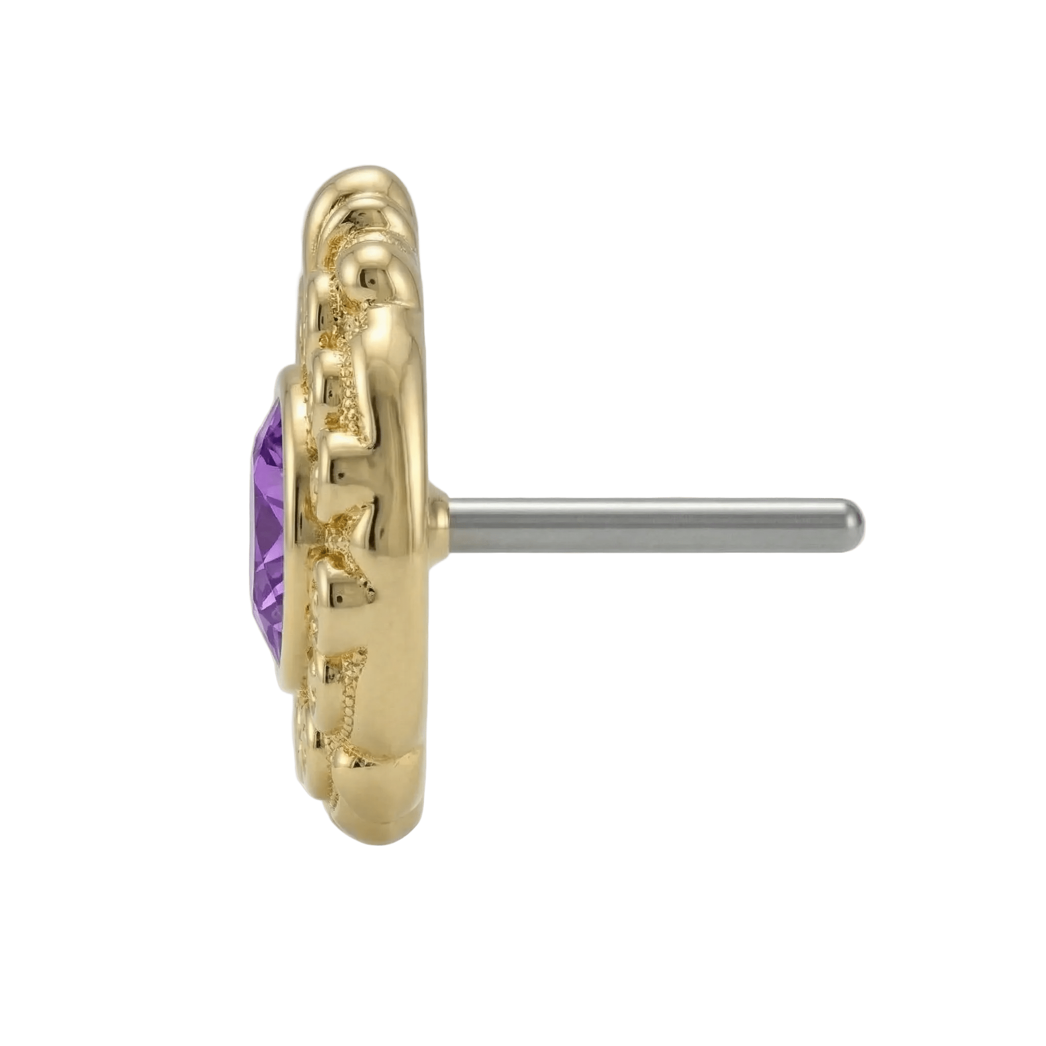 Pear Elegance - 14K Gold Threadless/Threaded - piercing - zone.com