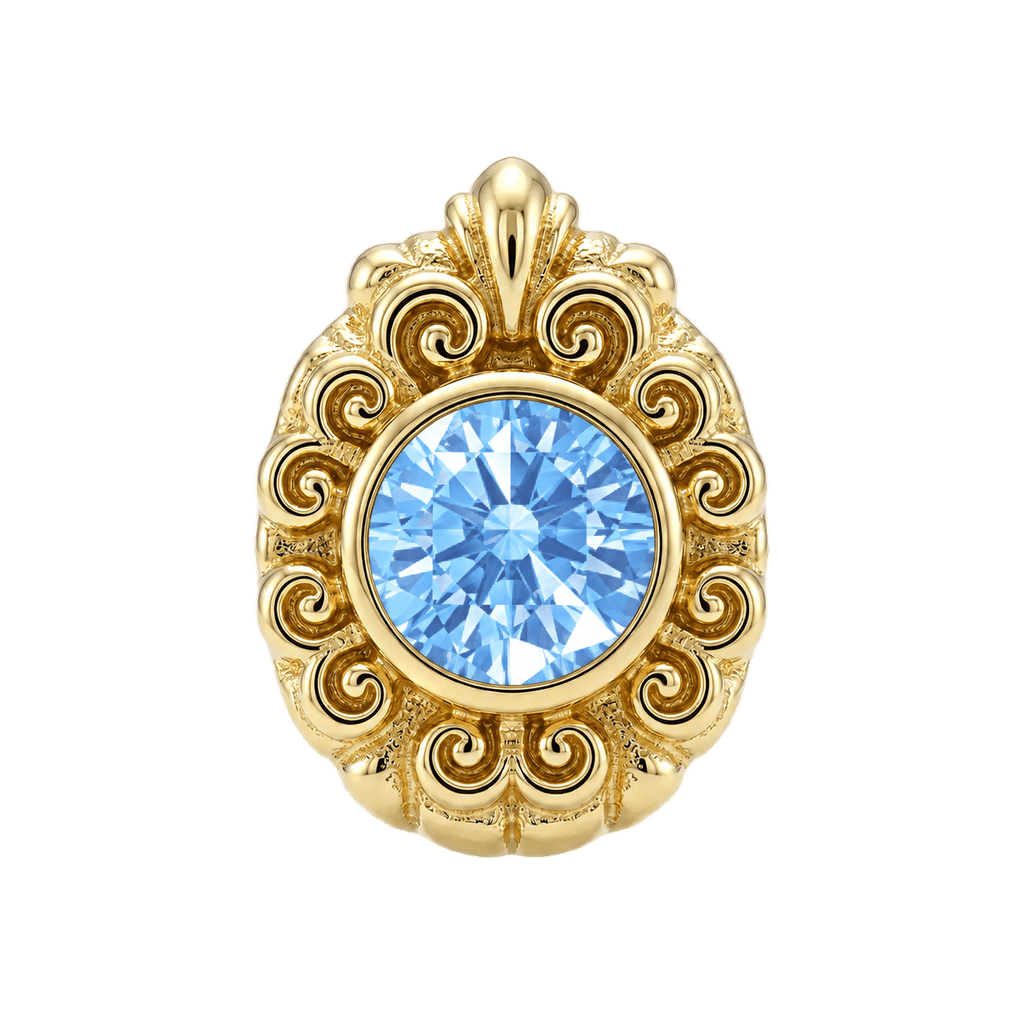 Pear Elegance - 14K Gold Threadless/Threaded - piercing-zone.com