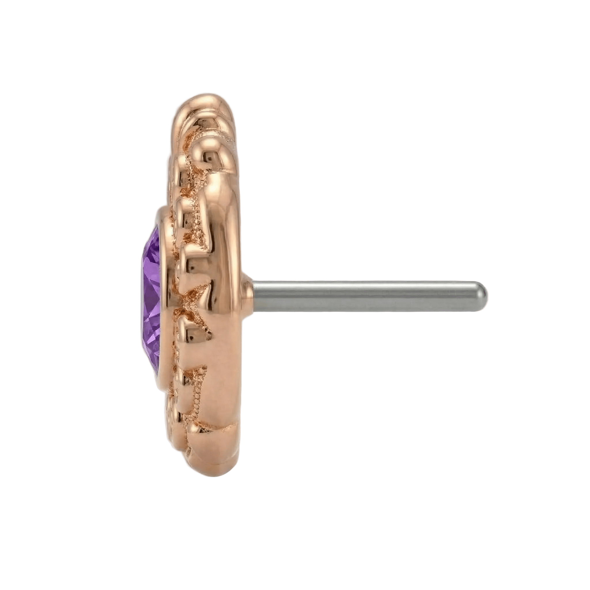 Pear Elegance - 14K Gold Threadless/Threaded - piercing - zone.com