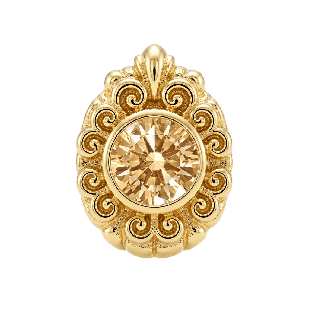 Pear Elegance - 14K Gold Threadless/Threaded - piercing-zone.com