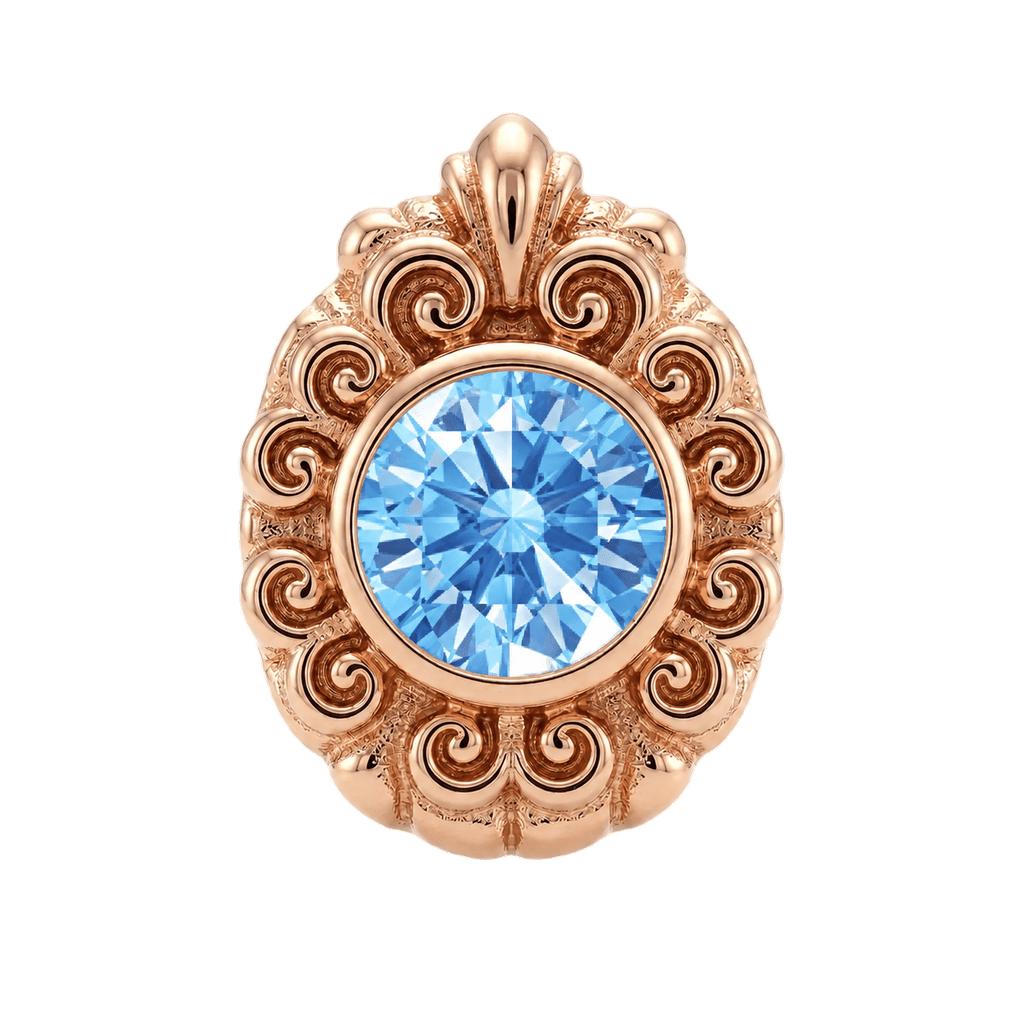Pear Elegance - 14K Gold Threadless/Threaded - piercing-zone.com