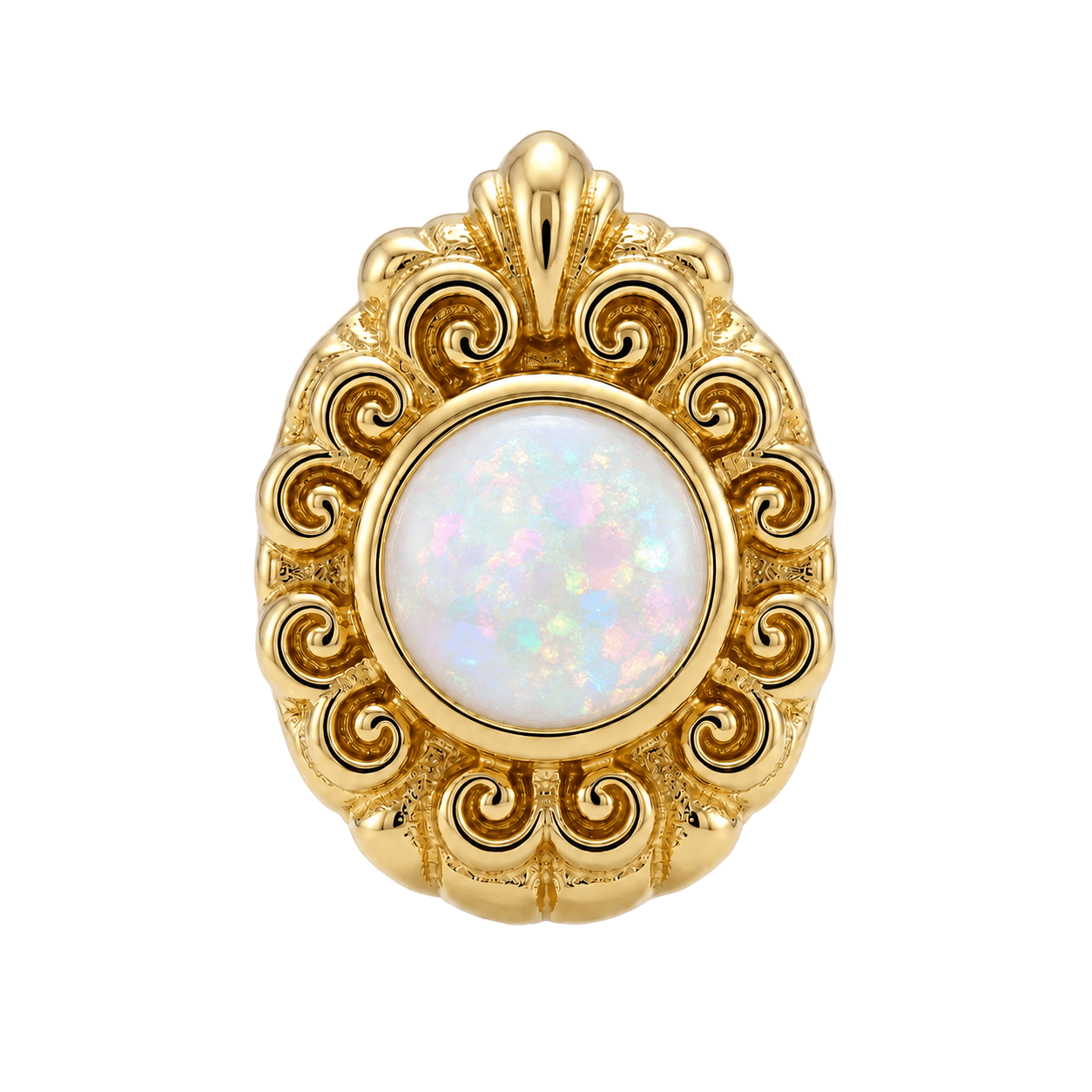 Pear Elegance - 14K Gold Threadless/Threaded - piercing-zone.com