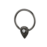 Pear Relic - 14K Gold Pear Stone Fixed Bead Ring