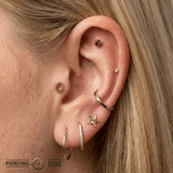 Peekaboo – 14K Gold Amethyst Threadless End - piercing - zone.com