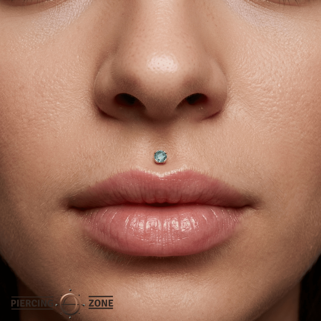 Peekaboo – Aquamarine – 14K Gold Threadless End - piercing - zone.com