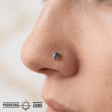 Peekaboo – London Blue Topaz – 14K Gold Threadless End - piercing - zone.com