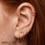 Peekaboo – Peridot – 14K Gold Threadless End - piercing - zone.com