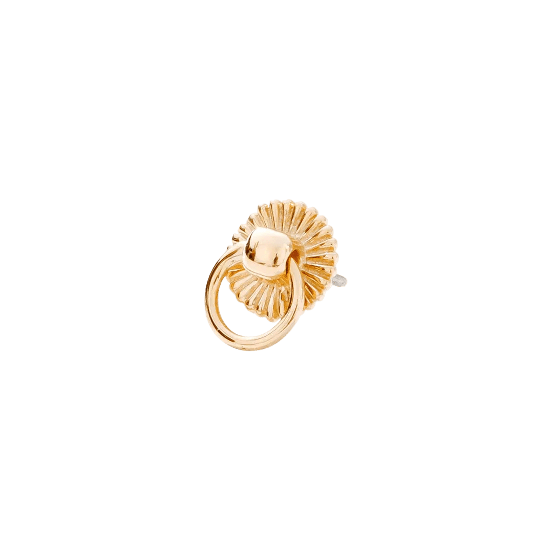 Peep Show Pin - 14K Gold Threadless End - piercing - zone.com