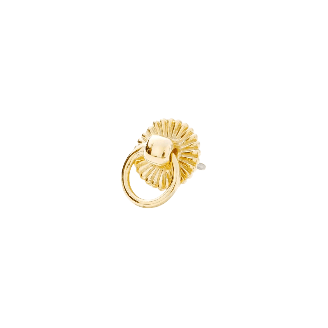 Peep Show Pin - 14K Gold Threadless End - piercing - zone.com