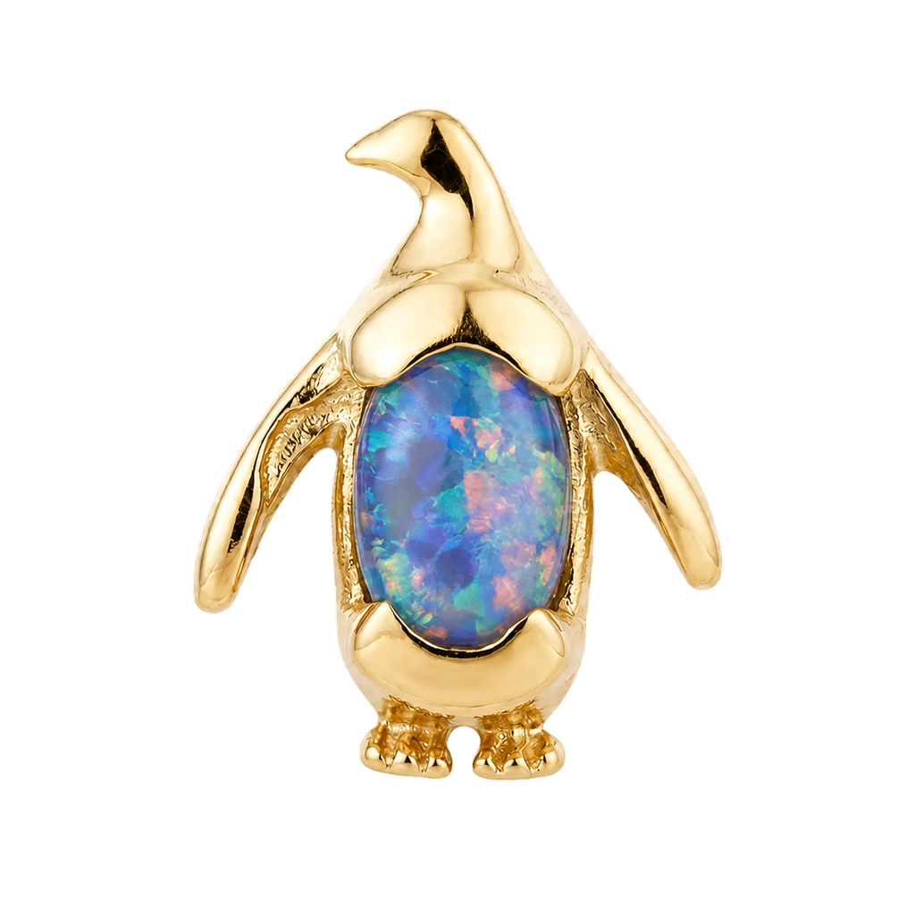 Penguin – 14K Gold Threadless/Threaded End - piercing-zone.com