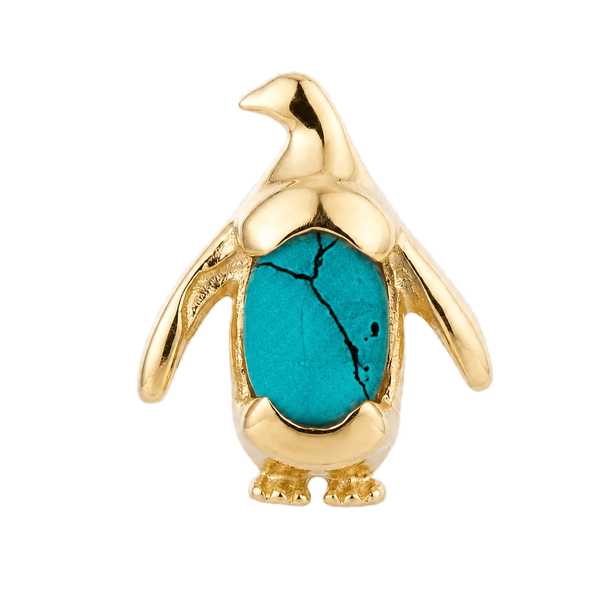 Penguin – 14K Gold Threadless/Threaded End - piercing-zone.com
