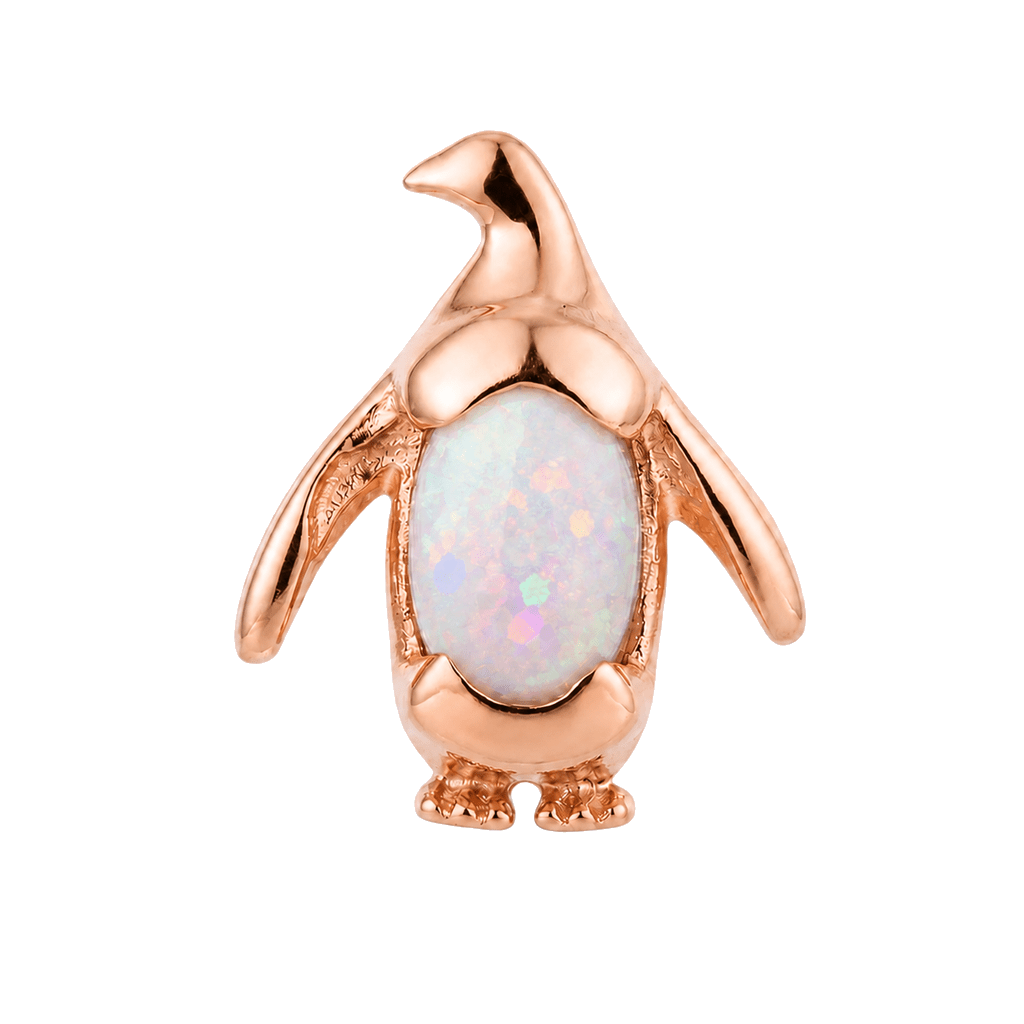 Penguin – 14K Gold Threadless/Threaded End - piercing-zone.com